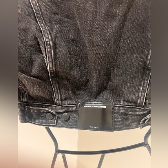 Alexander Wang Black Denim Game Jacket - Picture 6 of 9